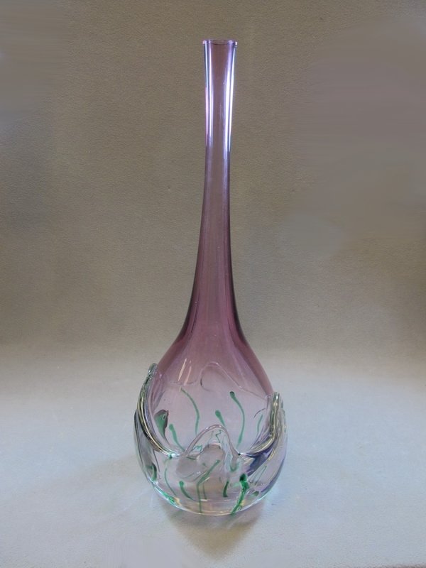 Italian Luigi Mellara murano vase: Italian Luigi Mellara murano vase, signed. 20 1/2'' H. Shipping in USA is $ 65.00.International bidders ask before bid.