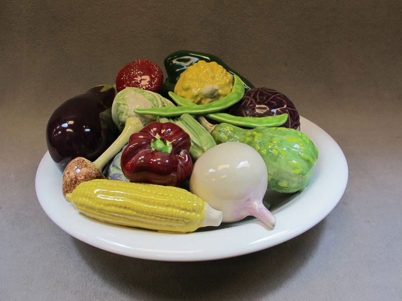 Italian ceramic vegetables sculpture