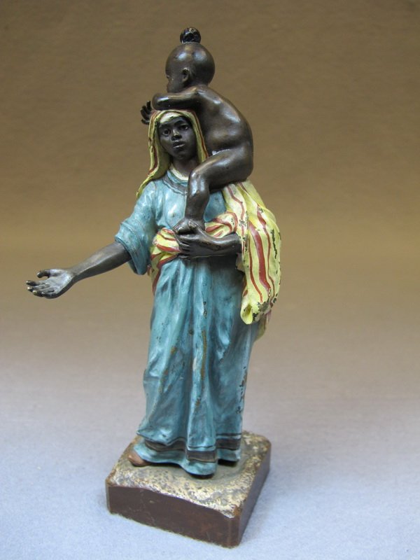 Franz Bergman Orientalist Vienna Bronze: Franz Bergman Orientalist Vienna Bronze, signed. 6 1/2" H. Shipping in USA is $ 30.00 plus insurance. International bidders ask before bid.