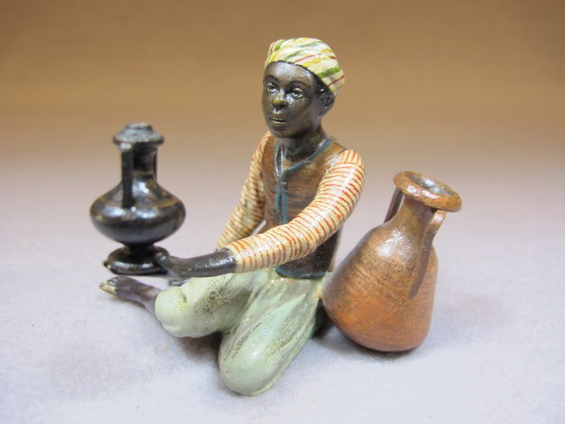 Franz Bergman Orientalist Vienna Bronze: Franz Bergman Orientalist Vienna Bronze, signed. 2 3/4" H x 3 3/8” W. Shipping in USA is $ 30.00 plus insurance. International bidders ask before bid.