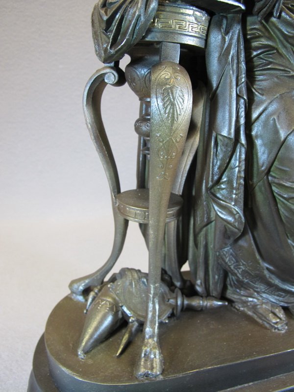 Antique French spelter statue - 3