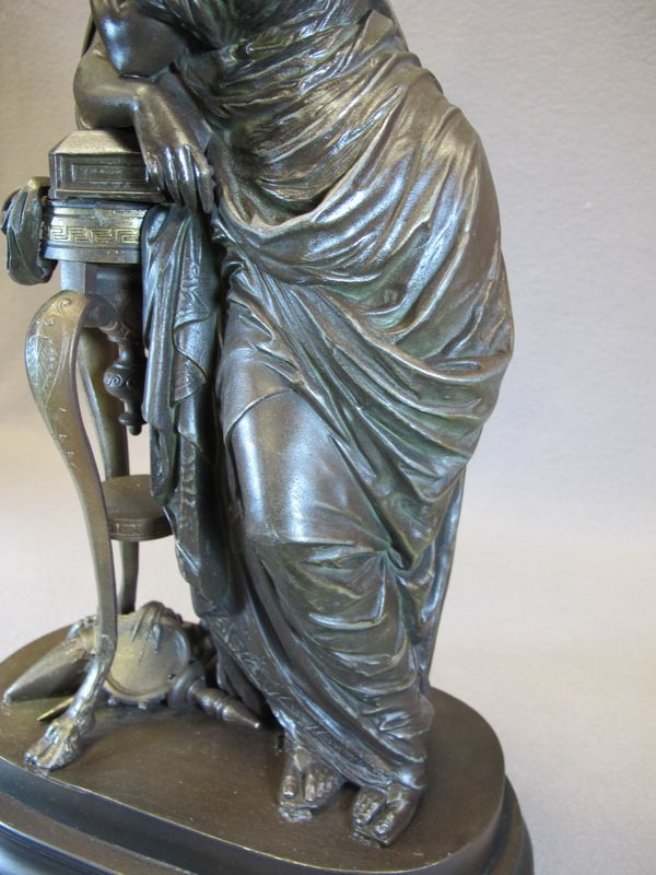 Antique French spelter statue - 4