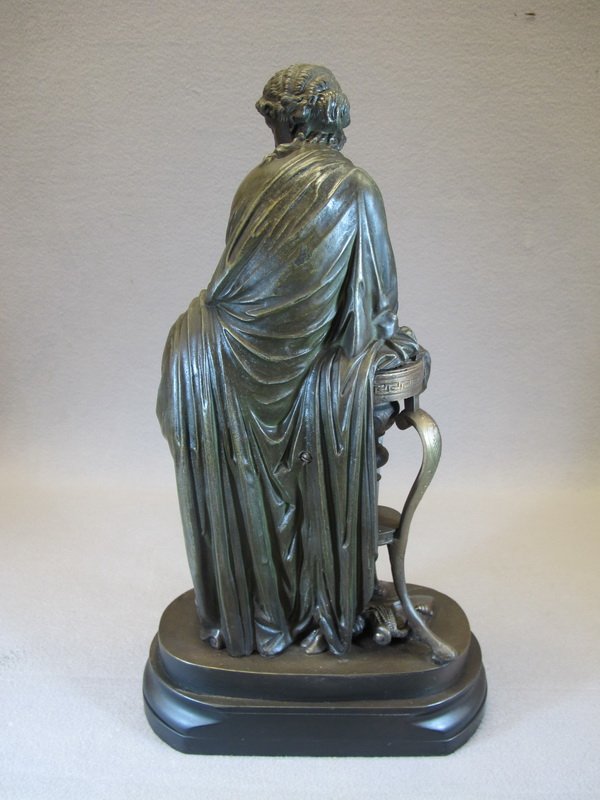 Antique French spelter statue - 5