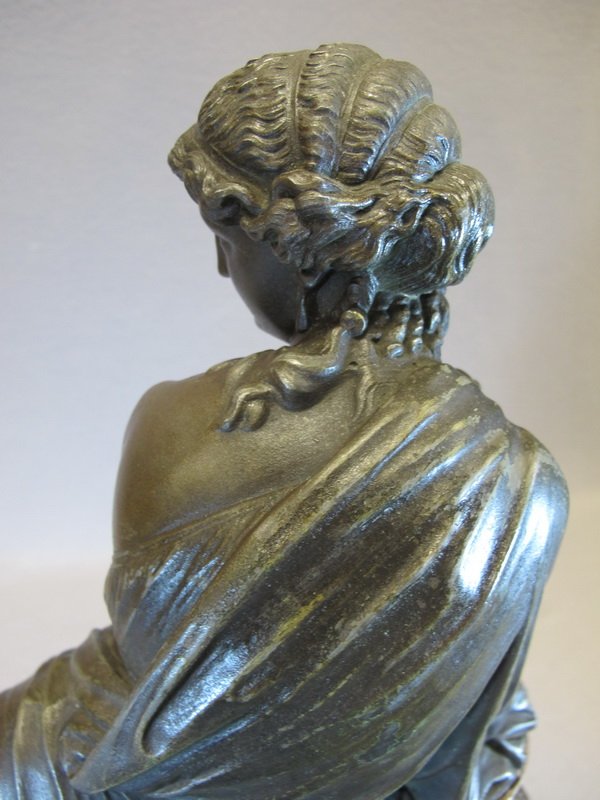 Antique French spelter statue - 6