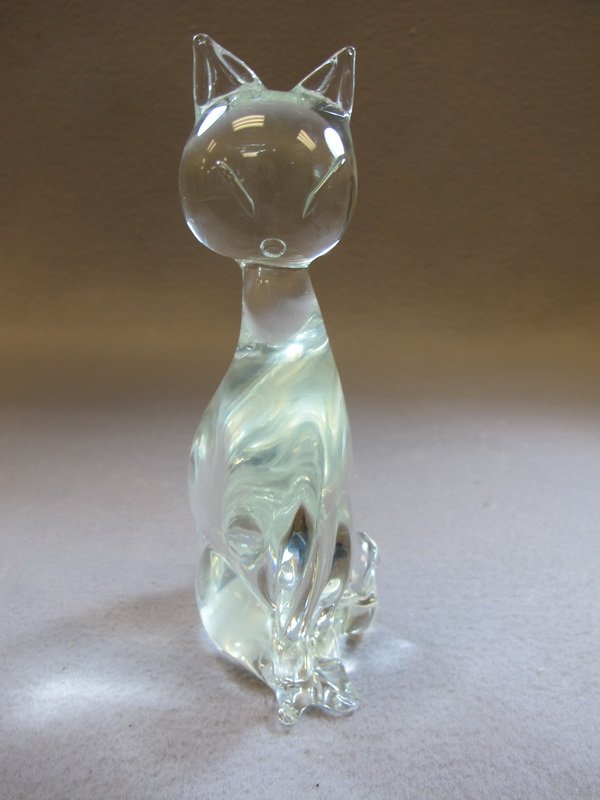 Licio Zanetti cat murano art glass: Licio Zanetti cat murano art glass, signed. 9" H. Shipping in USA is $ 40.00. USA or International bidders ask for shipping before bid.