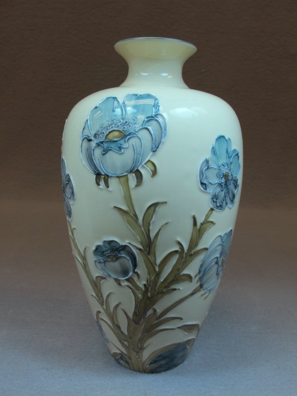 Florian Ware Art Pottery vase: Florian Ware Art Pottery vase, marked. 9 7/8" H. Shipping in USA is $ 45.00. USA or International bidders ask for shipping before bid.