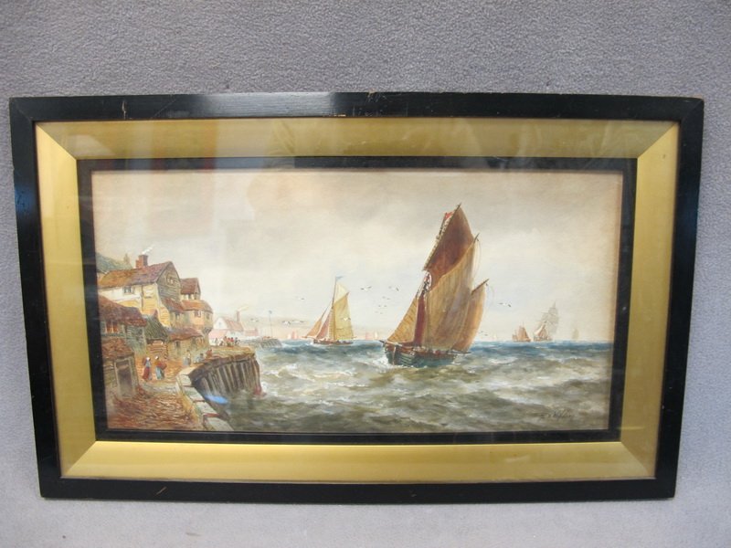 Robert Thorton WILDING (XIX-XX) watercolor: Robert Thorton WILDING (XIX-XX) watercolor, signed. 8 1/4" H x 16” W just the painting. Shipping in USA is $ 40.00. International bidders ask for shipping before bid.