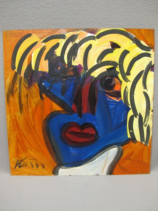 Peter KEIL (1942) oil on board painting, Mick Jagger: Peter KEIL (1942) oil on board painting, signed and titled: Mick Jagger, dated 1974. 29 3/4” H x 40” W. Shipping in USA is $ 65.00. International bidders ask for shipping before bid.