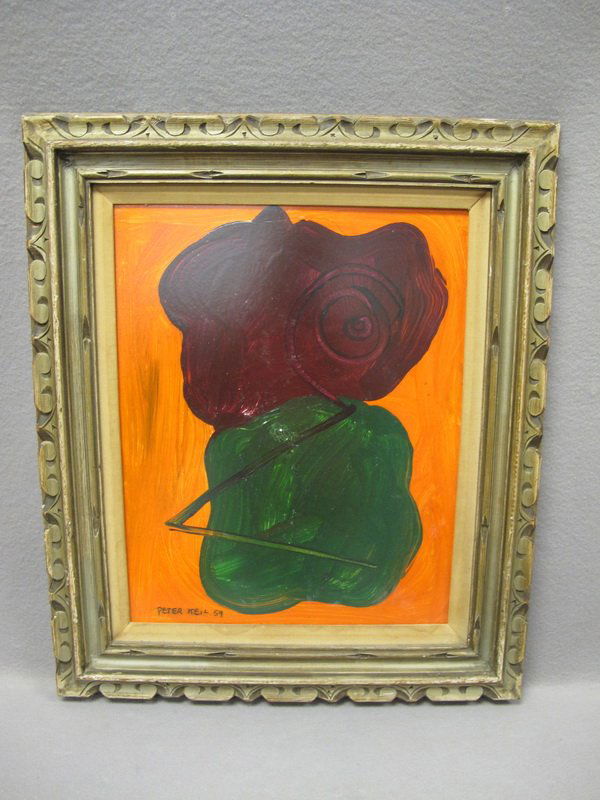 Peter KEIL (1942) oil on board painting: Peter KEIL (1942) oil on board painting, signed and dated 1959. 27 3/8” H x 23 1/8” W including frame. Shipping in USA is $ 55.00. International bidders ask for shipping before bid.