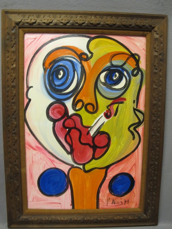 Peter KEIL (1942) oil on board painting: Peter KEIL (1942) oil on board painting, signed and dated 1978. 44 3/8” H x 32 3/8” W including frame. Shipping in USA is $ 95.00. International bidders ask for shipping before bid.