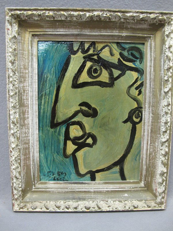 Peter KEIL (1942) oil on board painting: Peter KEIL (1942) oil on board painting, signed and dated 1959. 21” H x 16 3/4” W including frame. Shipping in USA is $ 50.00. International bidders ask for shipping before bid.