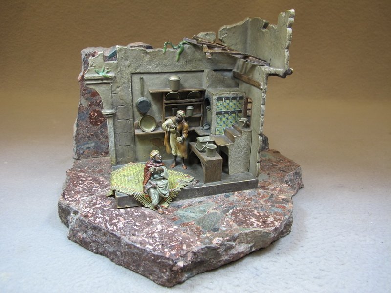 Franz BERGMAN (1898-1963) Vienna bronze men & house scu: Franz BERGMAN (1898-1963) Vienna bronze & marble men & house sculpture, signed, original painting. 8” H x 10” W total, 6 3/8” H x 6 5/8” W just the bronze. Shipping in USA is $ 25.00 plus insu