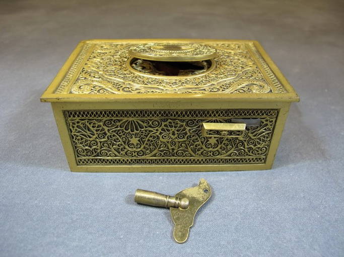 Antique Swiss bronze bird music box Jan 07, 2014 Antiques Show in FL