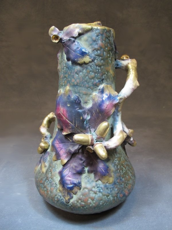 Art Nouveau Amphora porcelain vase: Art Nouveau Amphora porcelain vase, marked. 11 1/2” H. Shipping in USA is $ 35.00. International bidders ask for shipping before bid.