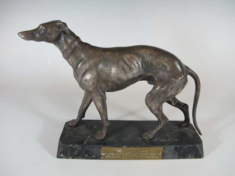 â€œ My Laddie â€œ track dog metal statue: â€œ My Laddie â€œ track dog metal statue. 6 5/8â€ H x 7 1/2â€ W. Shipping in USA is $ 25.00. International bidders ask for shipping before bid.