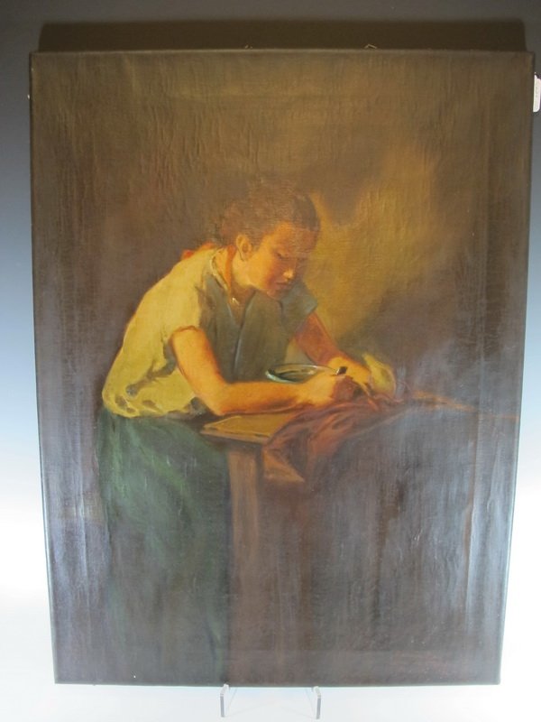 Ramon LOY, Cuban artist painting: Ramon LOY, Cuban artist painting, signed. 30 3/4â€ H x 22 7/8â€ W. Shipping in USA is $ 80.00. International bidders ask for shipping before bid.