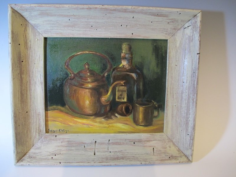 Sergio ORTEGA, Cuban artist painting: Sergio ORTEGA, Cuban artist painting, signed. 12â€ H x 13 7/8â€ W. Shipping in USA is $ 30.00. International bidders ask for shipping before bid.
