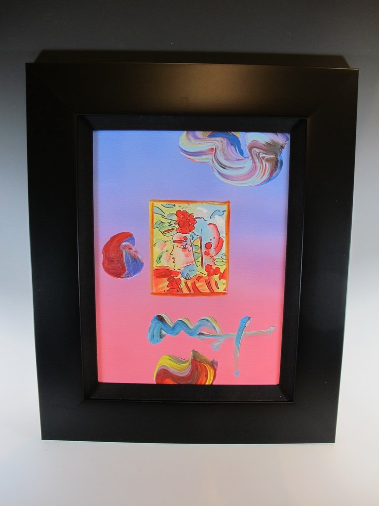 Peter MAX (1937) mixted media painting: Peter MAX (1937) mixted media painting. 23” H x 19” W framed. Shipping in USA is $ 50.00. International bidders ask for shipping before bid.