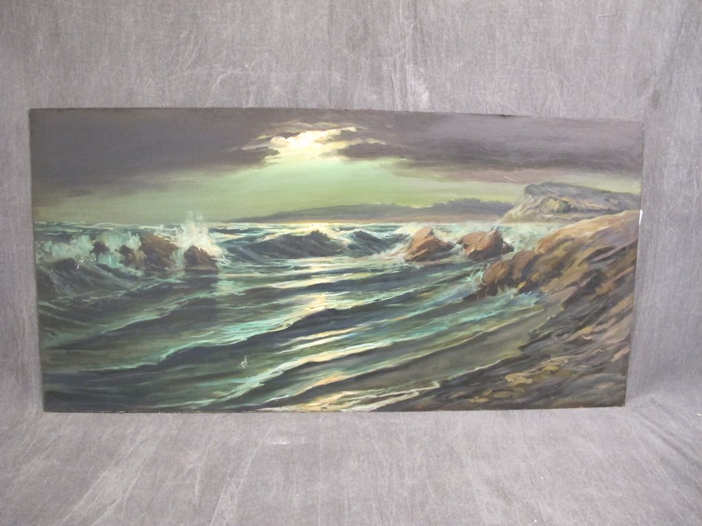 Enrique CRUCET (1895-1979) Cuban artist painting: Enrique CRUCET (1895-1979) Cuban artist painting, signed. 23 1/2” H x 47” W. Shipping in USA is $ 120.00. International bidders ask for shipping before bid.