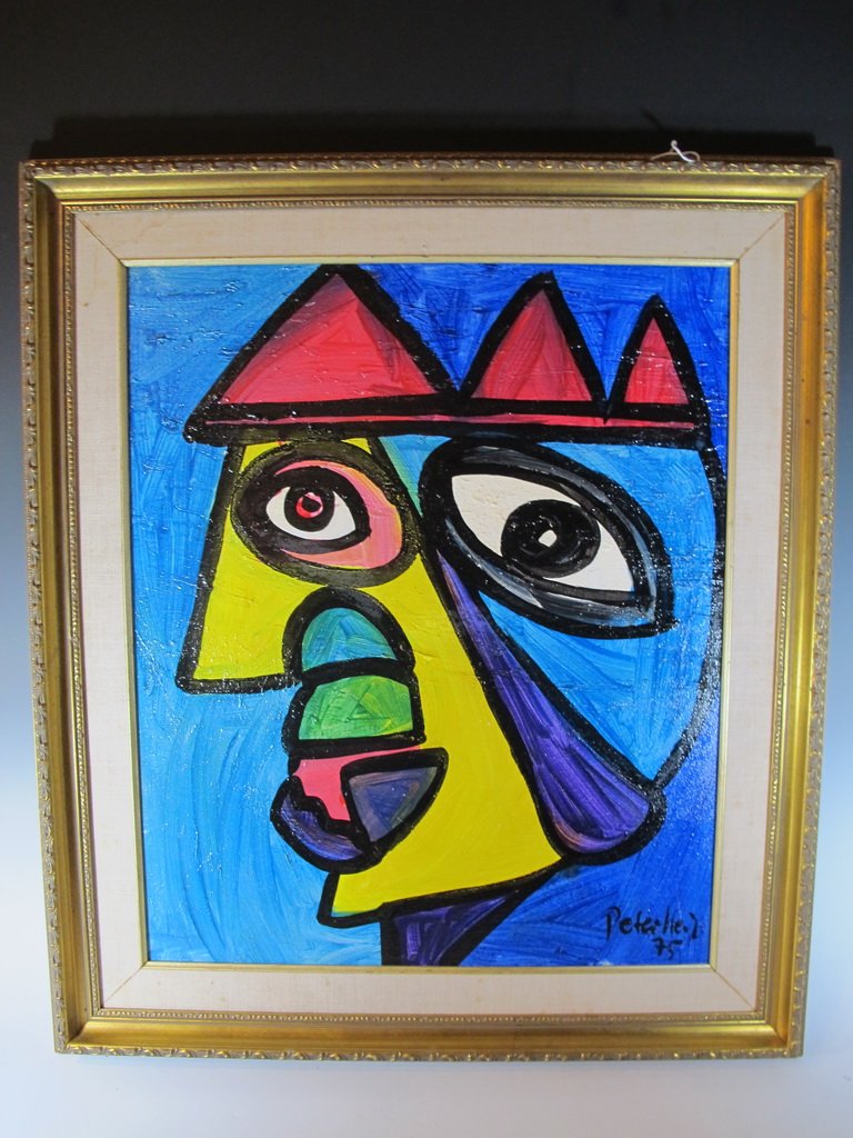 Peter Robert KEIL (1942) painting: Peter Robert KEIL (1942) painting, signed & dated 1975. 30” H x 26” W. Shipping in USA is $ 45.00. International bidders ask for shipping before bid.
