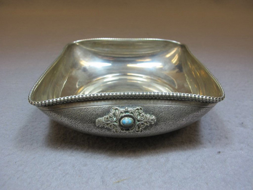 Old 800 Silver & turquoise European tray (1 of 6)