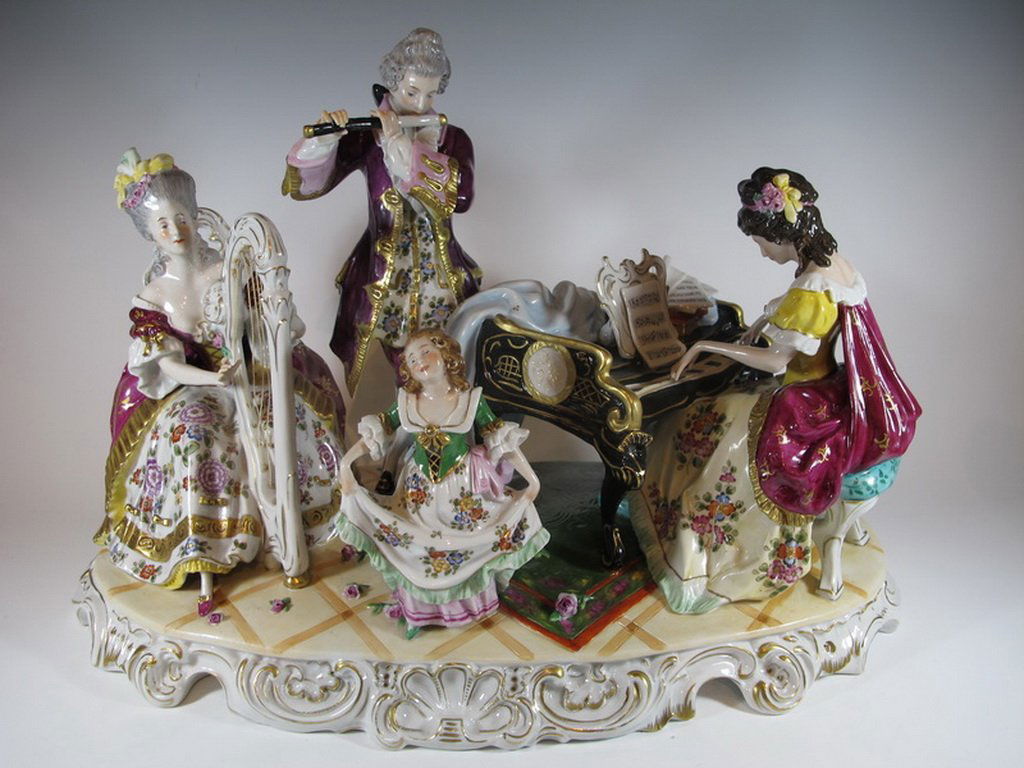Antique Large German porcelain group (1 of 8)