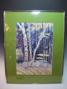Karen KILIMNIK (1955) American artist watercolor: Karen KILIMNIK (1955) American artist watercolor, signed. 30 1/4” H x 24 1/4” W including frame. Shipping in USA is $ 55.00. International bidders ask for shipping before bid.