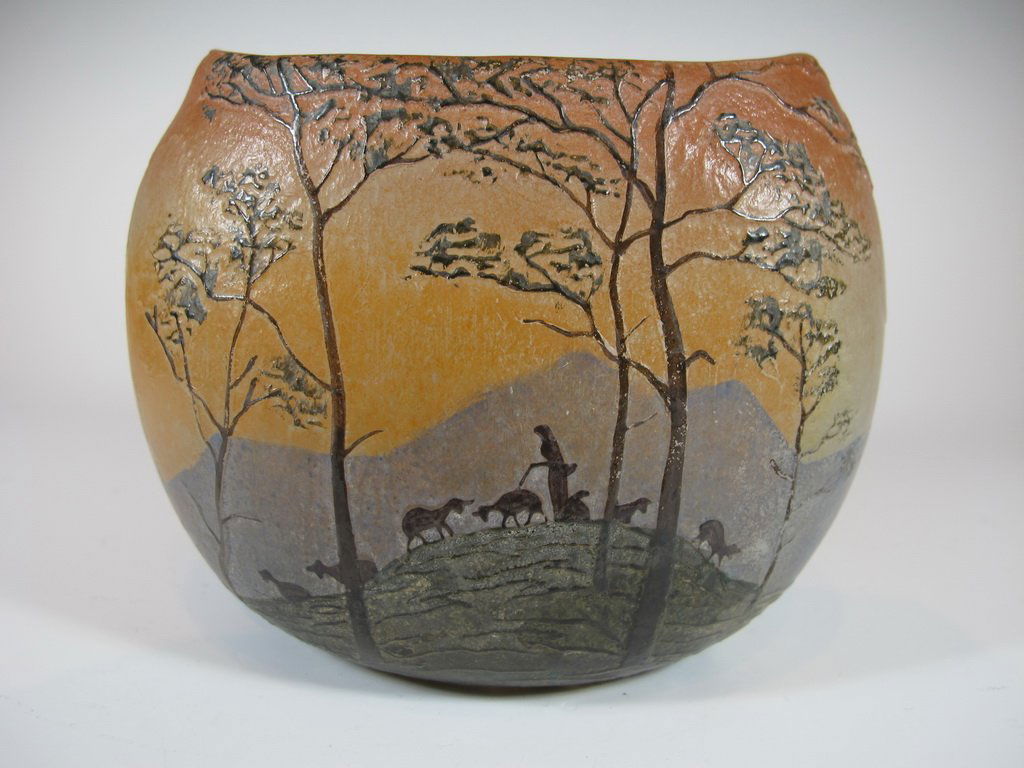 Antique French Legras glass vase (1 of 6)