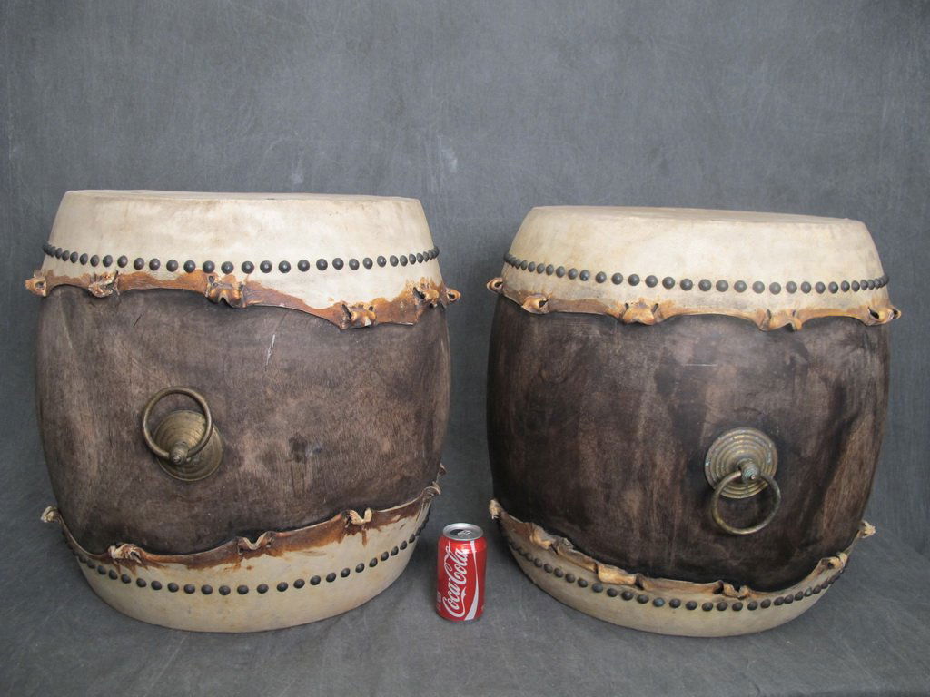 Huge wood & goat parchment leather drums (1 of 6)