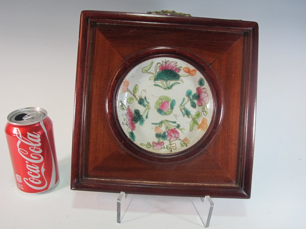 Vintage Chinese porcelain plaque, signed (1 of 5)