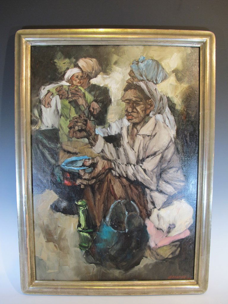 Glauco CHAVEZ (XX) oil on canvas painting (1 of 6)