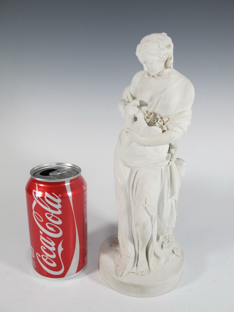 Antique Sevres woman bisque porcelain statue (1 of 10)