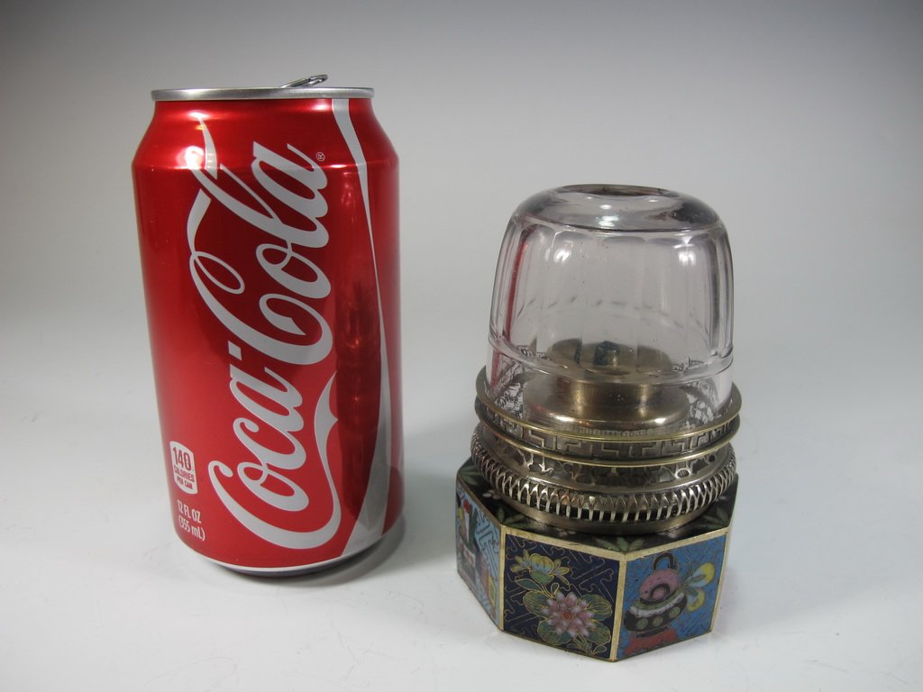 Antique Chinese cloisonne opium lamp (1 of 6)