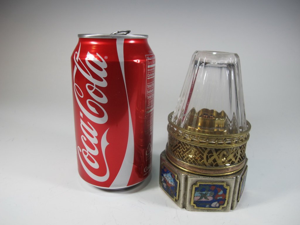 Antique Chinese cloisonne opium lamp (1 of 6)