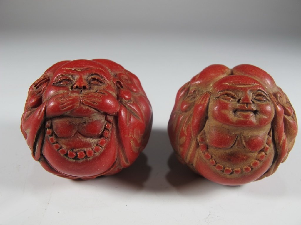 Antique Chinese hand carved stone Buddha statue (1 of 5)