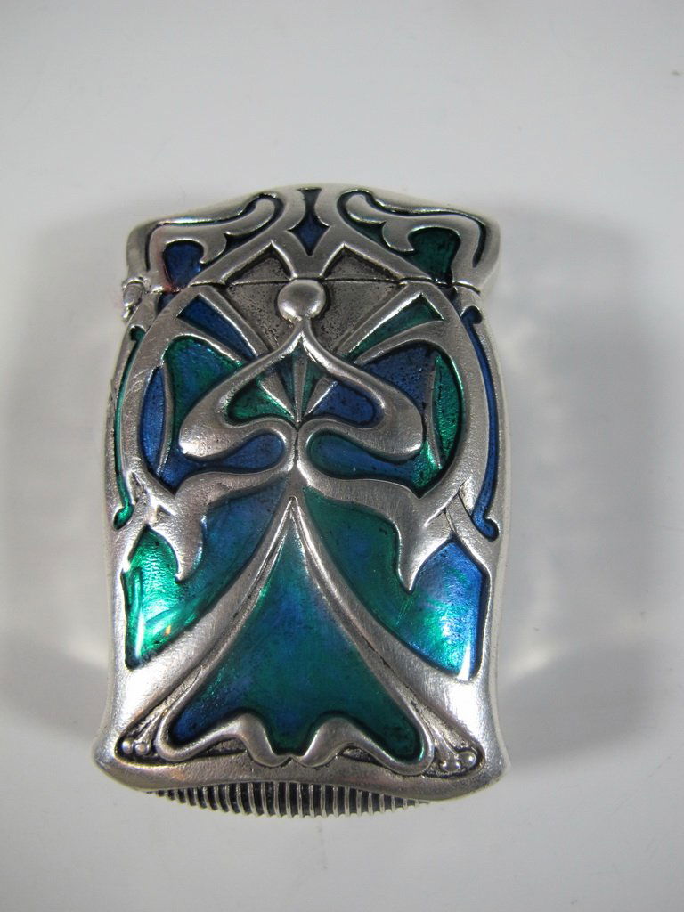 Art Nouveau enamel match box (1 of 5)