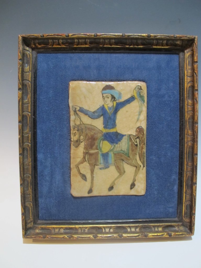 Antique Oriental ceramic plaque (1 of 3)