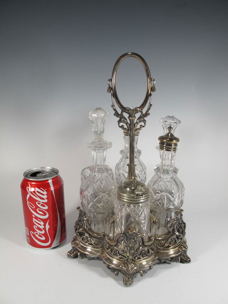 H. Wilkinson & Co, Old Sheffield silverplate cruet set (1 of 9)