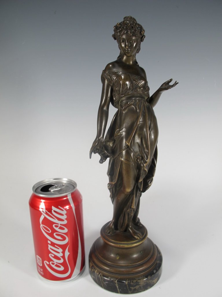 Antique European woman bronze statue (1 of 7)
