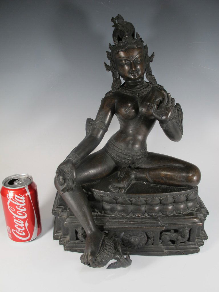 18th C. Tara-Pala period Tibetan bronze statue (1 of 8)