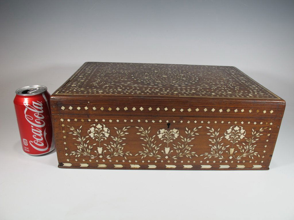 Antique Orientalist inlaid wood box (1 of 10)
