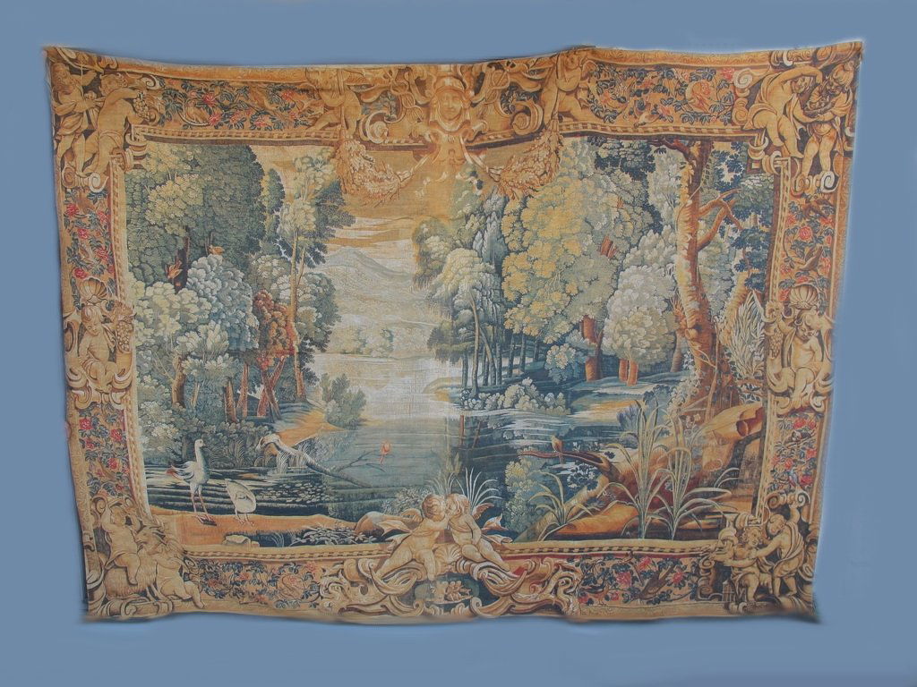 Antique French Aubusson style tapestry (1 of 7)