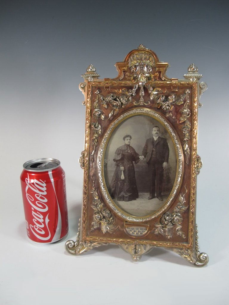 Antique French bronze picture frame (1 of 8)