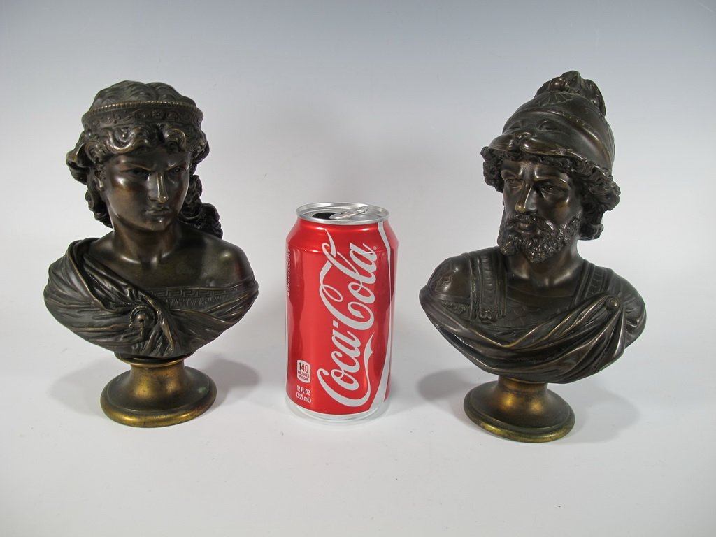 Alfred Pierre RICHARD (1844-1884) pair of busts (1 of 8)