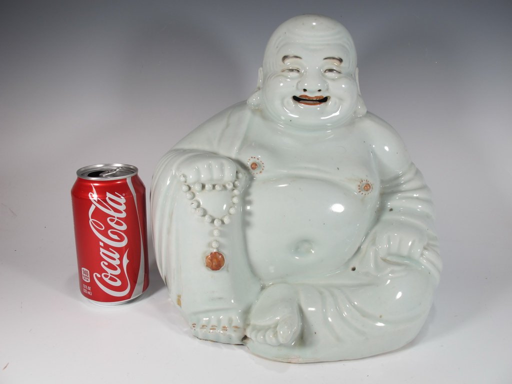 Antique Chinese Buddha porcelain statue (1 of 8)