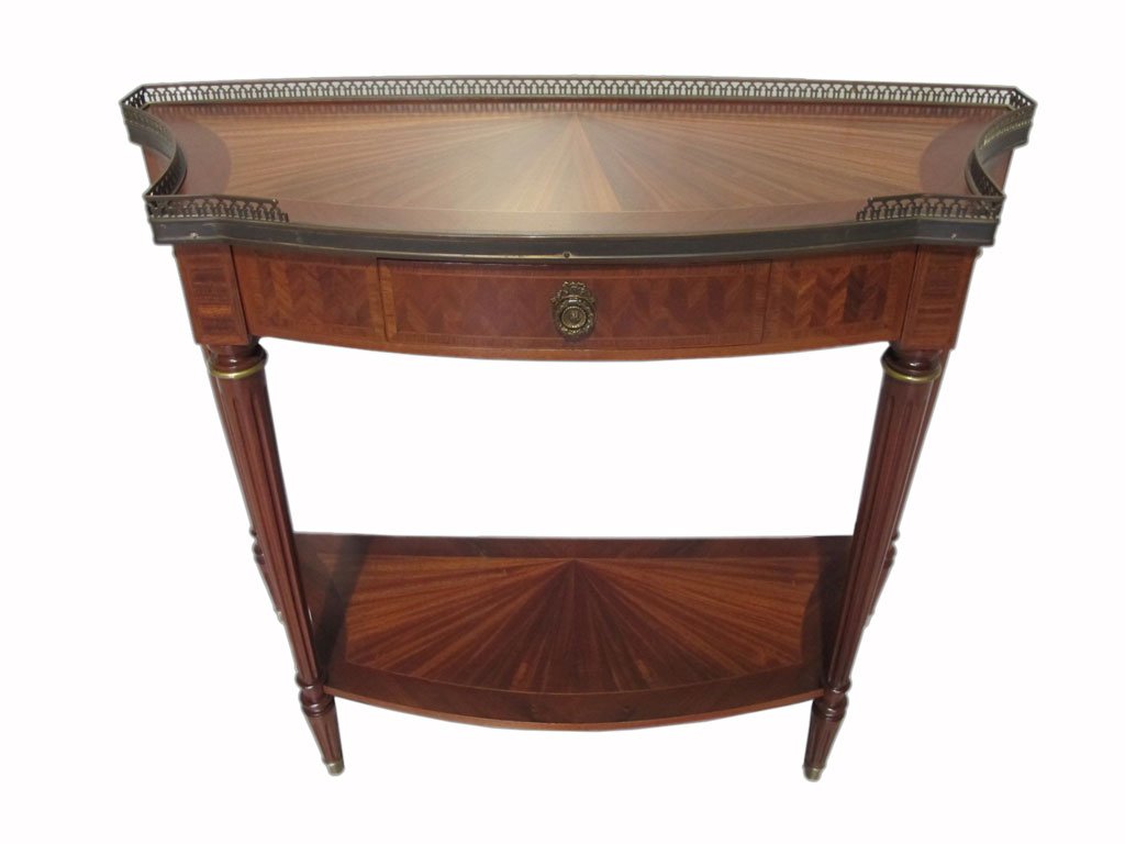 Antique French Louis XV Style 2 Tier Console Table (1 of 8)