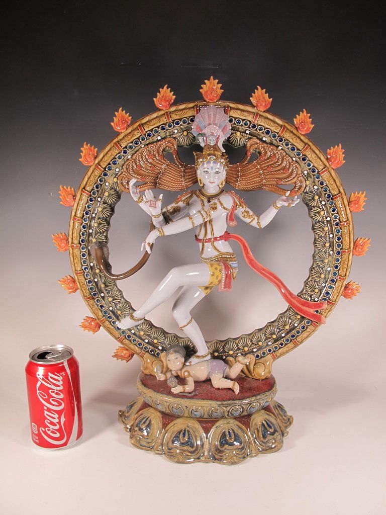 LLADRO SHIVA NATARAJA porcelain statue (1 of 8)