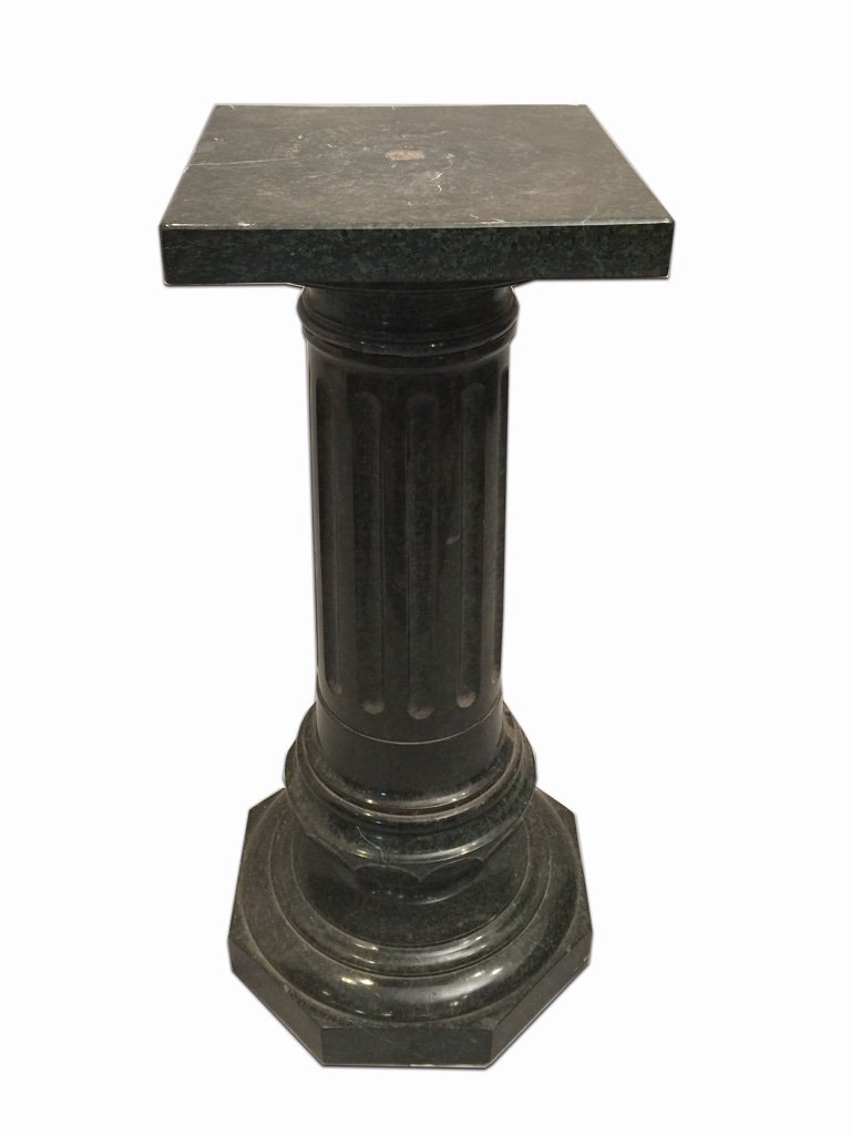 Antique Italian green marble pedestal (1 of 5)