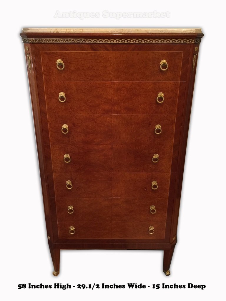 Antique French Louis XVI chest of drawers (1 of 8)