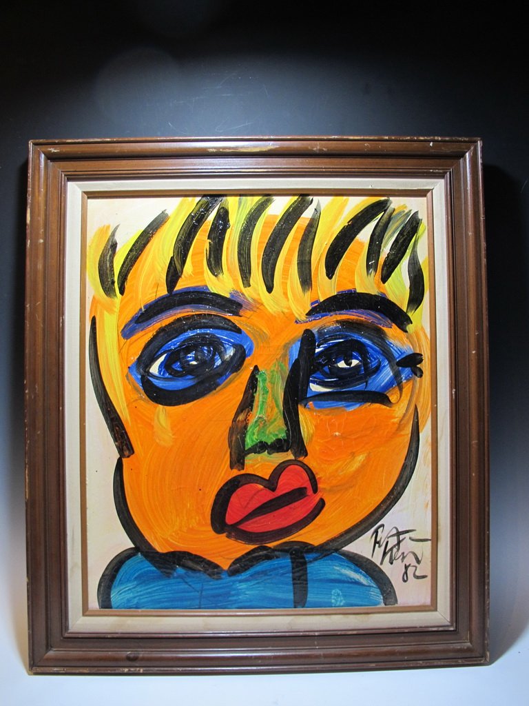 Peter Robert KEIL (1942) German artist painting: Peter Robert KEIL (1942) German artist painting. 29 7/8” H x 25 7/8” W. Shipping in USA is $ 60.00. International bidders ask for shipping before bid.